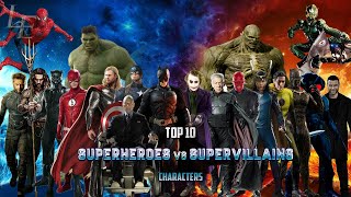 Top 10 Superheroes vs Supervillains Characters  MARVEL  DC  List Edu [upl. by Yntruoc]