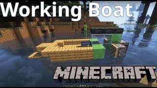 Minecraft Working Boat [upl. by Euginomod]