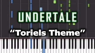 Toriels Theme  Undertale PC  Synthesia Piano Tutorial  Cover  Midi [upl. by Aelem993]