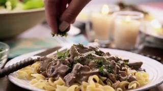 Campbells Kitchen  Slow Cooker Creamy Beef Stroganoff [upl. by Had]