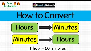 How to convert HOURS to MINUTES and MINUTES to HOURS [upl. by Nade]