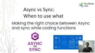 Async vs Sync When to Use What asynchronous asyncawait asyncvssync [upl. by Selfridge]