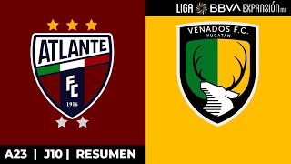 ¡Nuevo Líder General  Resumen  Atlante vs Venados  Jornada 10  A23  Liga BBVA Expansión MX [upl. by Stavro321]