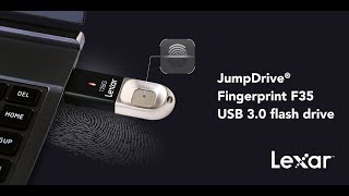 Lexar® JumpDrive® Fingerprint F35 USB 30 Flash Drive [upl. by Aicila354]