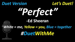 Ed Sheeran  Perfect Karaoke Duet Version  Sing With Me  Female Key [upl. by Lexis]