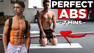 7 MIN PERFECT ABS WORKOUT NO EQUIPMENT BODYWEIGHT WORKOUT [upl. by Oswell559]