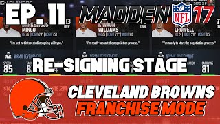 Madden NFL 17 Browns Franchise ep 11  quotMoving On From Barkevious Mingoquot ReSigning Stage [upl. by Arodnahs]