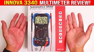 Innova 3340 Multimeter Review DCAC Current Hertz Pulse Width Duty Cycle RPM Dwell Temp [upl. by Dusty389]