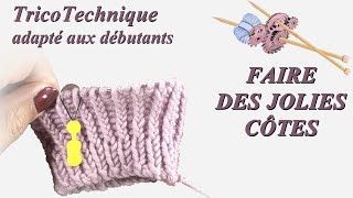 TRICOT  RÉUSSIR LES CÔTES SIMPLES [upl. by Raymonds]