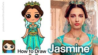 How to Draw Princess Jasmine  Disney Aladdin New [upl. by Gellman]