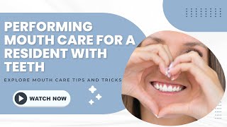 Perform Mouth Care with Teeth CNA Skill Prometric [upl. by Akinej648]