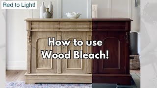 Master Two Part Wood Bleach to Lighten Wood How I used Wood Bleach to Lighten a Mahogany Sideboard [upl. by Ilona]