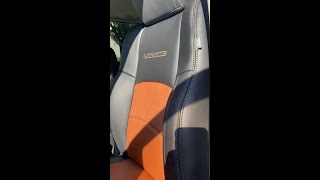 Katzkin Black and Orange 2015 Ram 2500 Interior ramtrucks [upl. by Lashonda749]