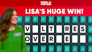 🎉 Lisa Wins 100000 in the Bonus Round 🎉  Wheel of Fortune [upl. by Lumpkin]