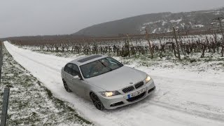 Winterreifen BRIDGESTONE BLIZZAK LM005 Grip Traktion testet bei Schnee und Eis in mit einem 3er BMW [upl. by Aicilet]