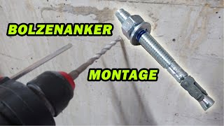 BOLZENANKER MONTAGE IN DER BETONWAND  TUTORIAL  SCHWERLASTANKER  Maueranker  FACTOREM [upl. by Valdis]