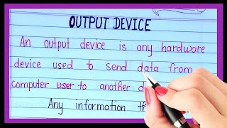 What is output device  definition of output device  Types of output device in computer [upl. by Eziechiele]