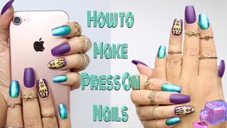 DIY Fake Nails  How to Make Press On Nails  Nail Hack💅🏽 [upl. by Meyer]