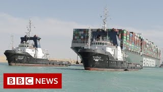 Suez Canal reopens after giant stranded ship is freed  BBC News [upl. by Llywellyn]