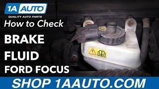 How to Check Brake Fluid 0004 Ford Focus [upl. by Heddy]