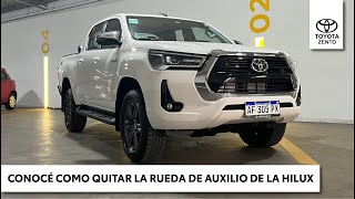 Conocé cómo quitar la rueda de auxilio de la Hilux [upl. by Noizneb]