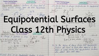 Equipotential Surfaces Chapter 2 Electrostatic Potential and Capacitance Class 12 Physics [upl. by Aicrop]