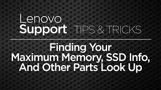 Finding Your Maximum Memory SSD Info And Other Parts Look Up Updated  Tips amp Tricks [upl. by Ecikram]