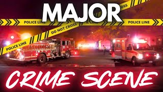 MAJOR CRIME SCENE Lancaster California LIVE [upl. by Shem374]