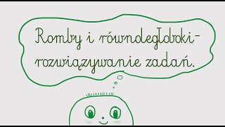 KLASA 5 Romby i równoległobokizadania [upl. by Zil]