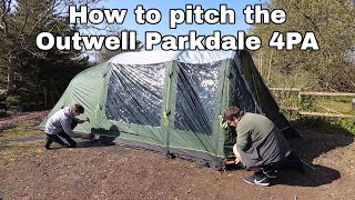 How to pitch the Outwell Parkdale 4PA  Pitching Timelapse [upl. by Urania512]