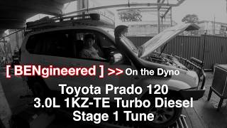 Prado 120 30L 1KZTE Dyno Tune amp 1VDFTV compared [upl. by Maris]