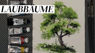 Bäume im Aquarell [upl. by Aihsital]