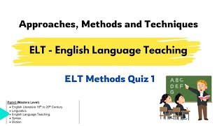 English Language Teaching MCQS  ELT MCQS for Beginners  Language and linguistics MCQ [upl. by Grous]