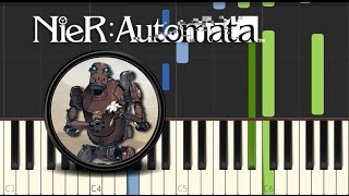 NieR Automata  Starry Sky Synthesia Piano Tutorial [upl. by Anillehs]