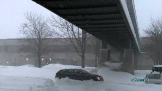 HD RecordBreaking Snowstorm Longueuil Qc Canada [upl. by Analla]