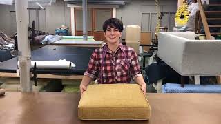 Upholstery Method  HOW TO MAKE A BOXED AND WELTED CUSHION FOR UPHOLSTERY [upl. by Guyer54]