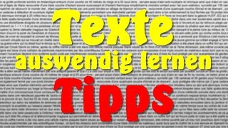 Tipps zum Texte auswendig lernen [upl. by Aix]