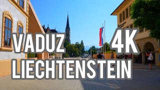 Vaduz 4K Walking Tour Liechtenstein [upl. by Arlan926]