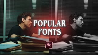 popular fonts for editing [upl. by Akeinahs]