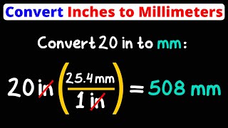 Convert Inches to Millimeters  in to mm  Dimensional Analysis  Eat Pi [upl. by Yggam]