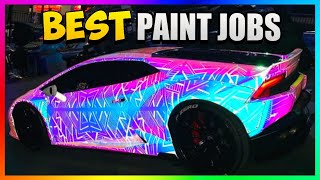 TOP THREE Best Rare PAINT JOBS In GTA 5 Online  quotGTA 5 Secret Paint Jobsquot  quotCar Wrapsquot GTA V [upl. by Aelc551]