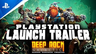 Deep Rock Galactic  Playstation Launch Trailer  PS5 PS4 [upl. by Eimarrej]