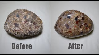 Polishing a Large Puddingstone [upl. by Tracey]