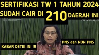 SERTIFIKASI TRIWULAN 1 TAHUN 2024 SUDAH CAIR DI 210 DAERAH INI TPG TW 1 2024 [upl. by Hopkins]