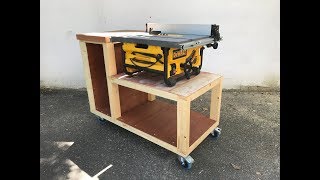 Établi mobile pour ma Dewalt DW745 [upl. by Annerahs]