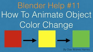 279 Animate Color Change Transitions in Blender Beginner Tutorial [upl. by Sivar]