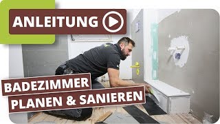 Badezimmer planen amp sanieren  Klebevinyl in der Dusche [upl. by Jolynn]