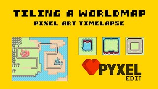 Tiling a Worldmap in Pyxel Edit TimelapseCommentary [upl. by Meekahs]