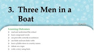 three men in a boat in hind by jerome k Jerome class 7 English ace with aster explanation summary [upl. by Channing]