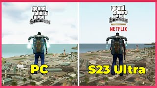 GTA SA Definitive Edition PC vs Mobile Netflix Details Comparison [upl. by Gillmore277]